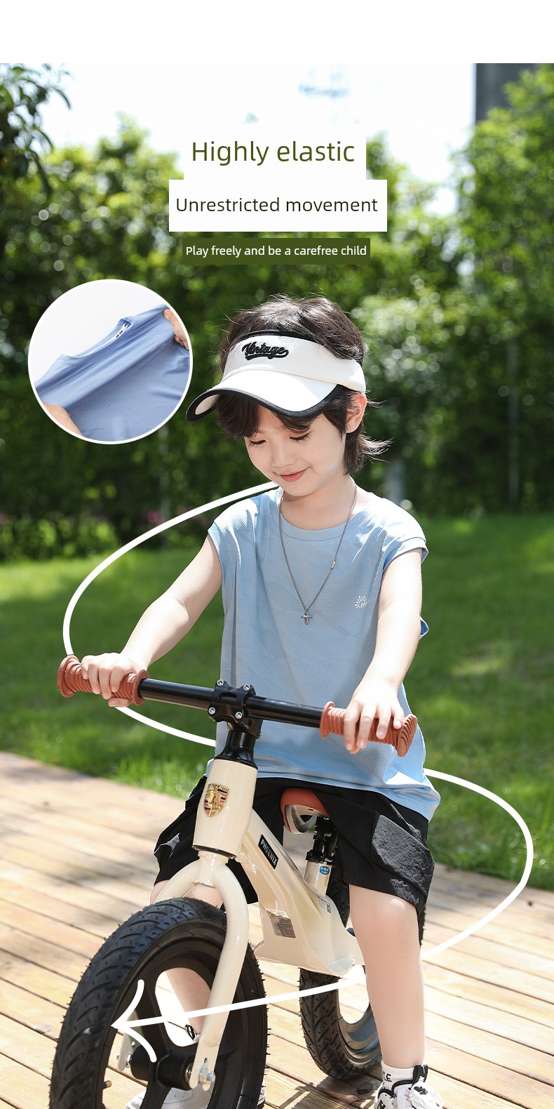 Little Elephant Ham Children's Clothing Boys' Sports Vest 2026 New Children's Summer Mesh Quick-Drying Breathable Sleeveless T-Shirt — 9
