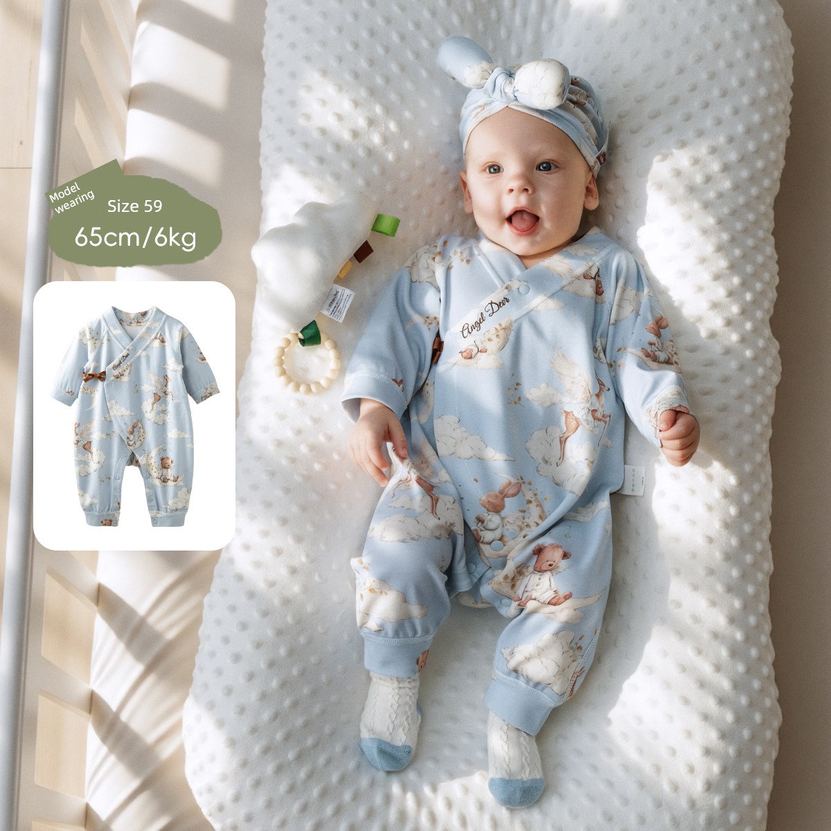 [Lin Shenshi Saw Lu] Aqpa AIPA Newborn Baby Clothes Jumpsuit Romper Pure Cotton Spring & Fall Baby Going out Clothes — 5
