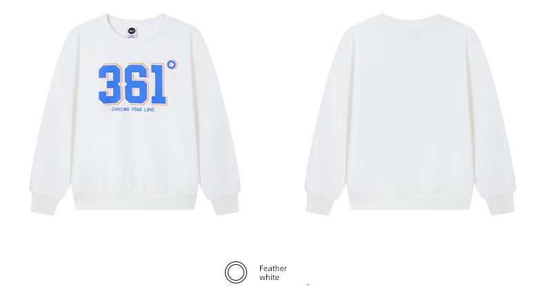 361 ° Children's Clothing for Boys and Girls, Pullover Sweatshirt, Round Neck, Autumn and Winter 2026 New Autumn Style, Fleece-Lined Long-Sleeved Sports — 64