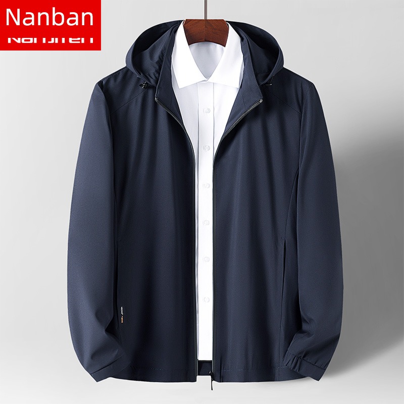 NGGGN Middle aged man spring Dad Costume Jacket