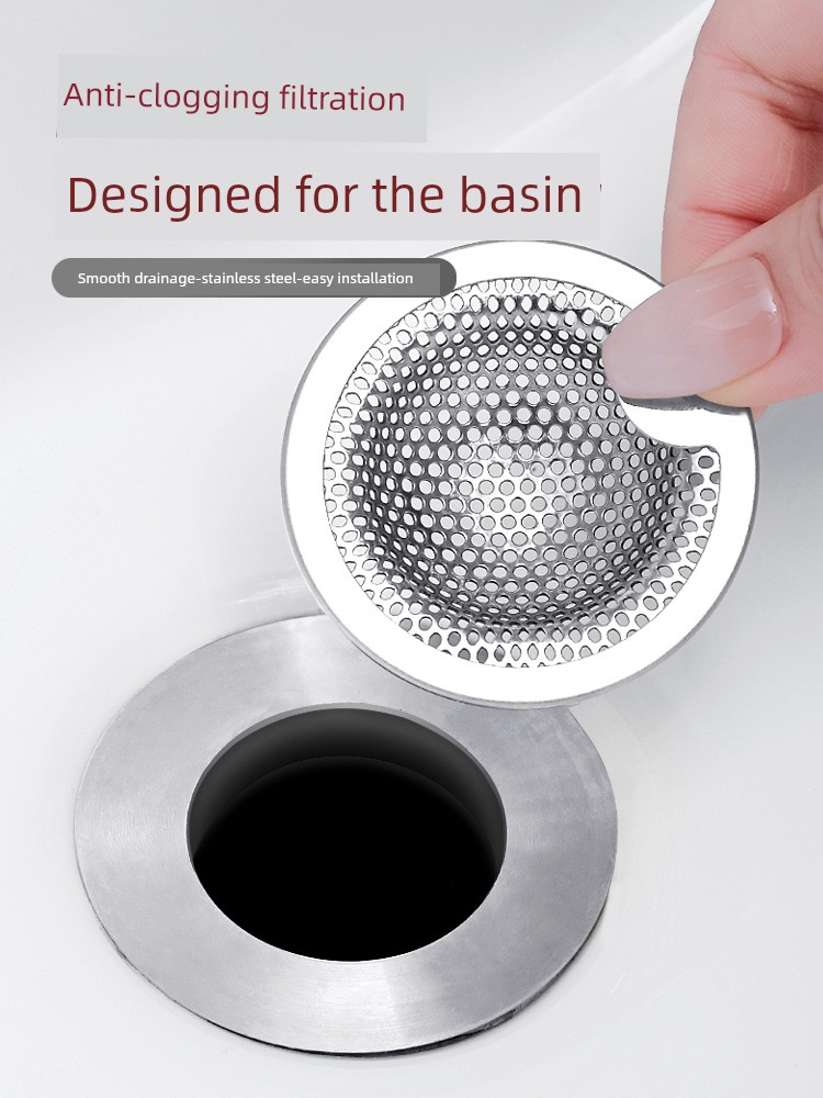 Stainless Steel Anti-Blocking Bathroom Sink Sink