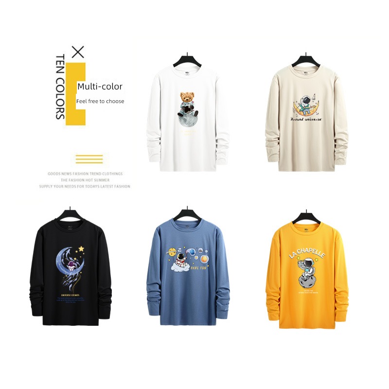 tide teenagers student Autumn clothes Sweater Long sleeve T-shirt