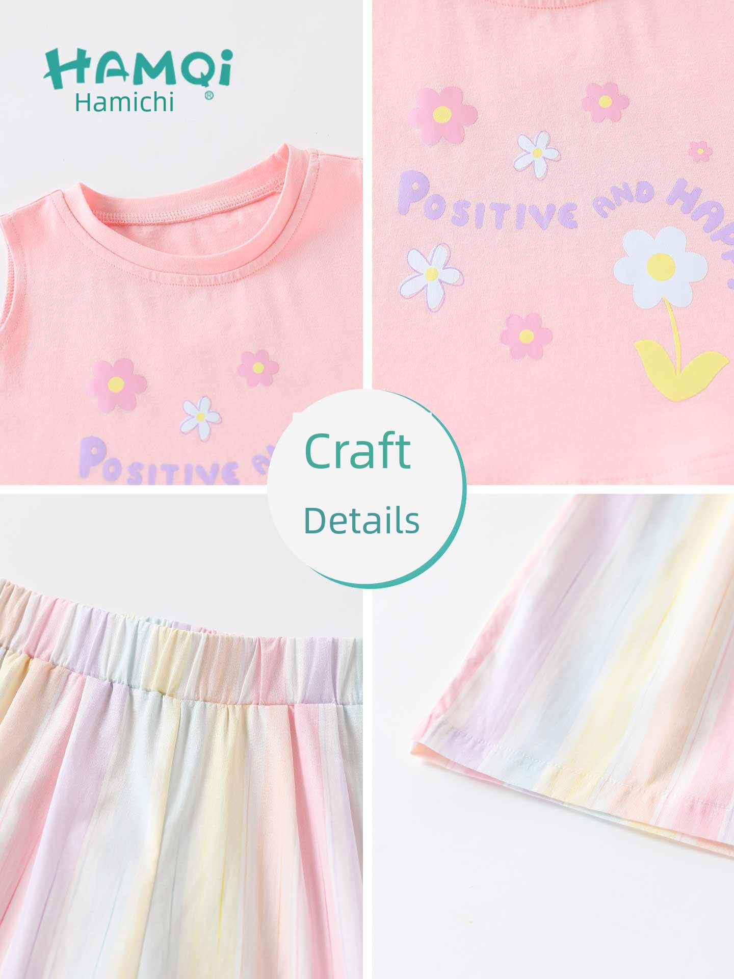 Girls' Summer Outfit 2026 New Cute Baby Vest Top and Pants Small Children Infant Fashion Two-Piece Set — 4