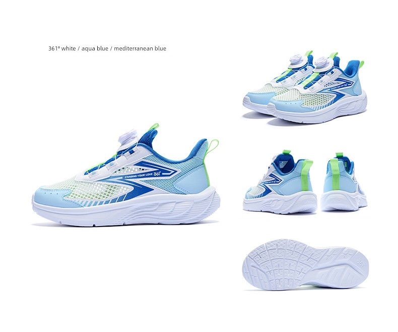 361 Degree Kidsren's Shoes, Kidsren's Running Shoes, Summer New Style Breathable Large Mesh Boys' Shoes, Youth Boys' Sports Shoes — 44