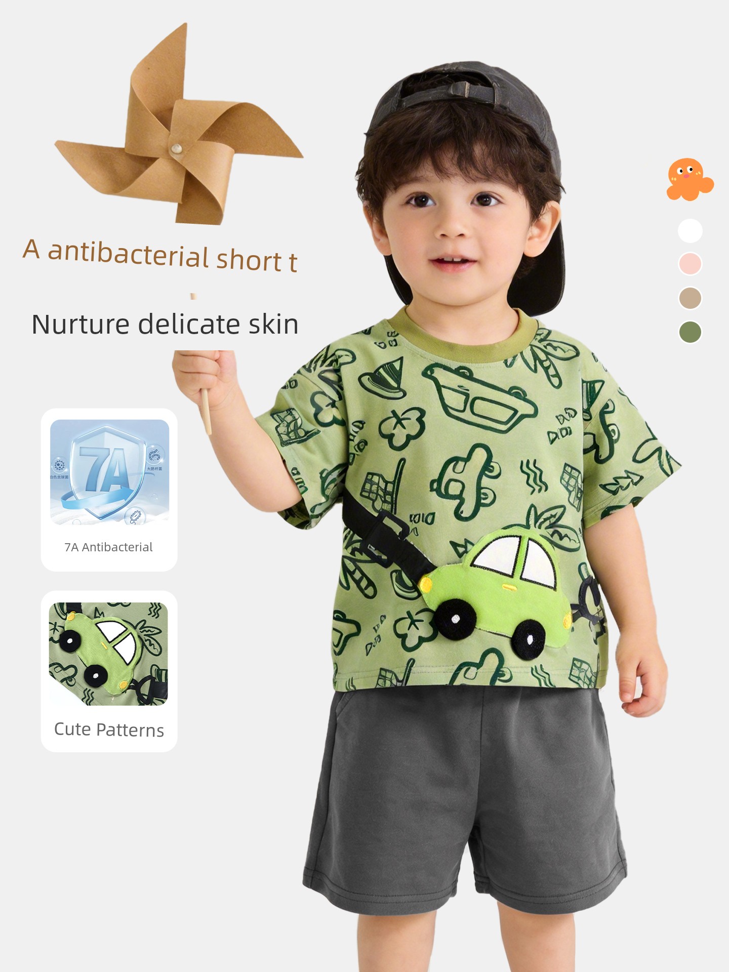 Special Clearance Baby Short-Sleeve Set 2026 New Model Boys' Summer Outfit Infant Clothing Girls' Two-Piece Thin Style — 2