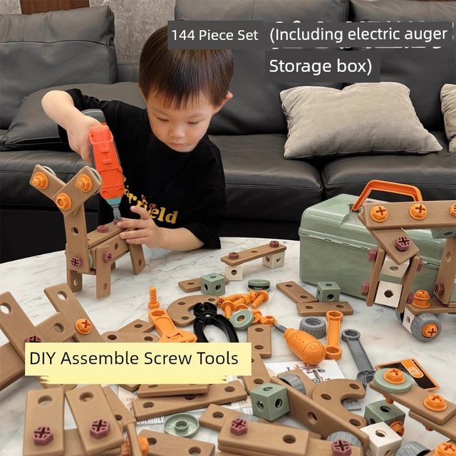 Children's puzzle repair toolbox 3 to 6 disassembly screwdriver electric assembled and repair boy assembly toys