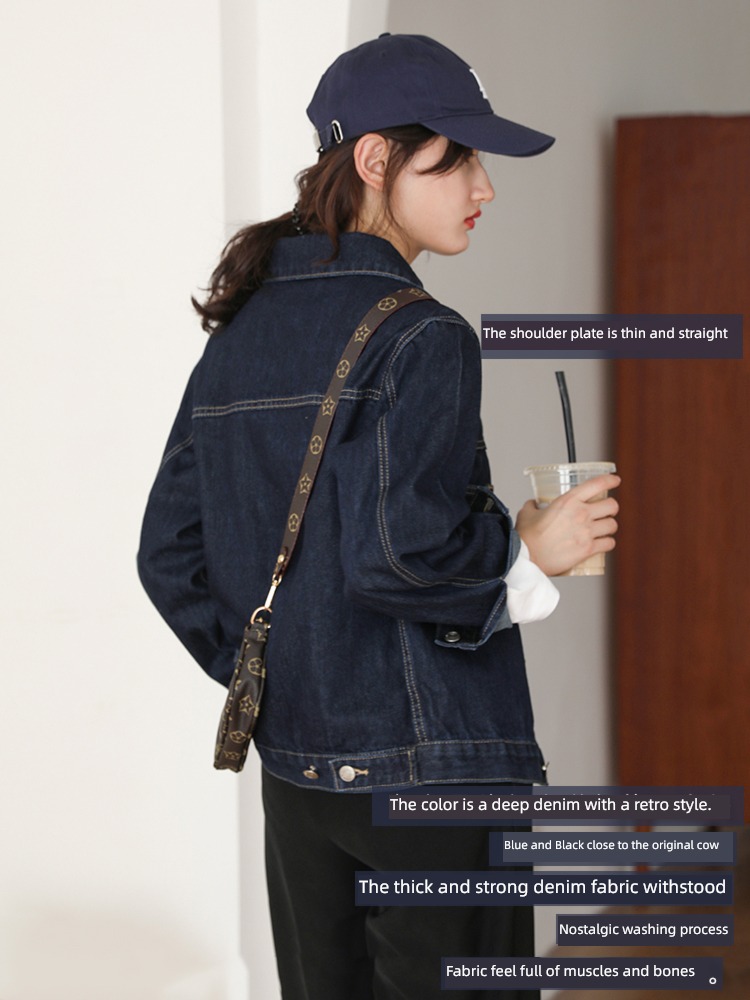 Moriwo navy blue have cash less than that is registered in the accounts just shoulder easy chaqueta