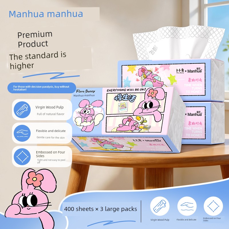 Bulk Hanging Tissue Box for Home Use, Economical Pack of Facial Tissues, Napkins, Toilet Paper, Sanitary Paper Cyk