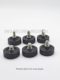 Glue-covered bearing polyurethane PU roller with shaft screw bearing pulley rubber guide wheel UMBH10 12 13 16 20