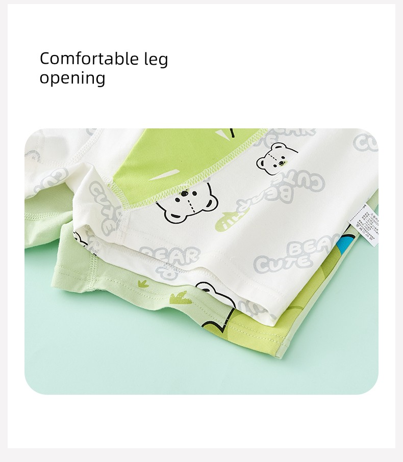 【10A Antibacterial Crotch】Boys' Underwear Children's Class a Pure Cotton Boxer Shorts for Older Boys and Little Boys, All-Cotton Baby Shorts — 12
