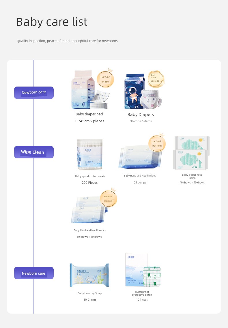 【Abdominal Band Version】October Crystal Maternity Package: Hospital Admission Maternal and Child Set, Maternity and Postpartum Supplies — 4