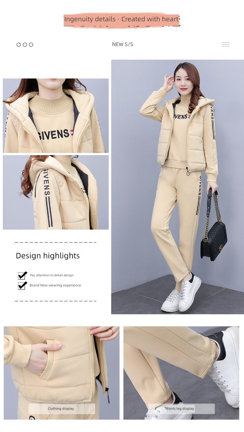 Foreign style Plush thickening ma'am Autumn and winter Athletic Wear