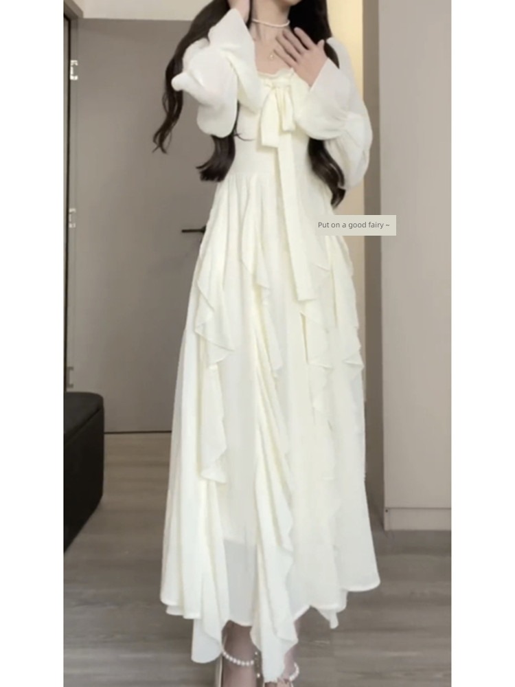 Matsumoto Close your waist Show thin Oil Painting fairy Mourning Mourning Dress