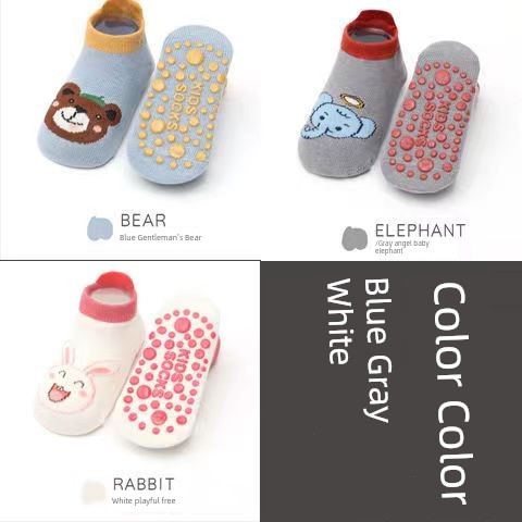 Baby Socks Spring and Autumn Pure Cotton Thin 6-December Baby Indoor Cartoon Toddler Non-Slip Socks Children's Floor Socks — 2
