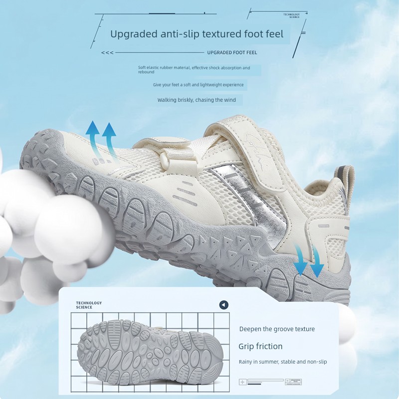 Shachi Children's Shoes Girls' Sports Shoes 2026 Summer New Non-Slip Breathable Sandals Thin Shoes Kidsren's Sports Shoes — 4