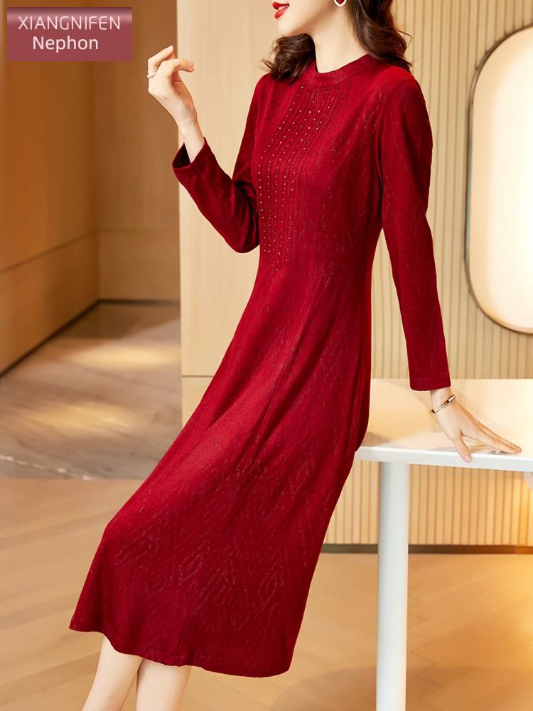Shanifen fashion Autumn and winter grace Age reduction Dress