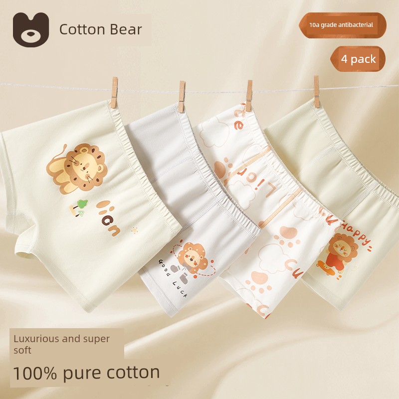 [100% Cotton] Children's Underwear, Boys' Pure Cotton Type A, Baby Boy's Boxer Briefs, Development Period Boy's Boxer Shorts — 3