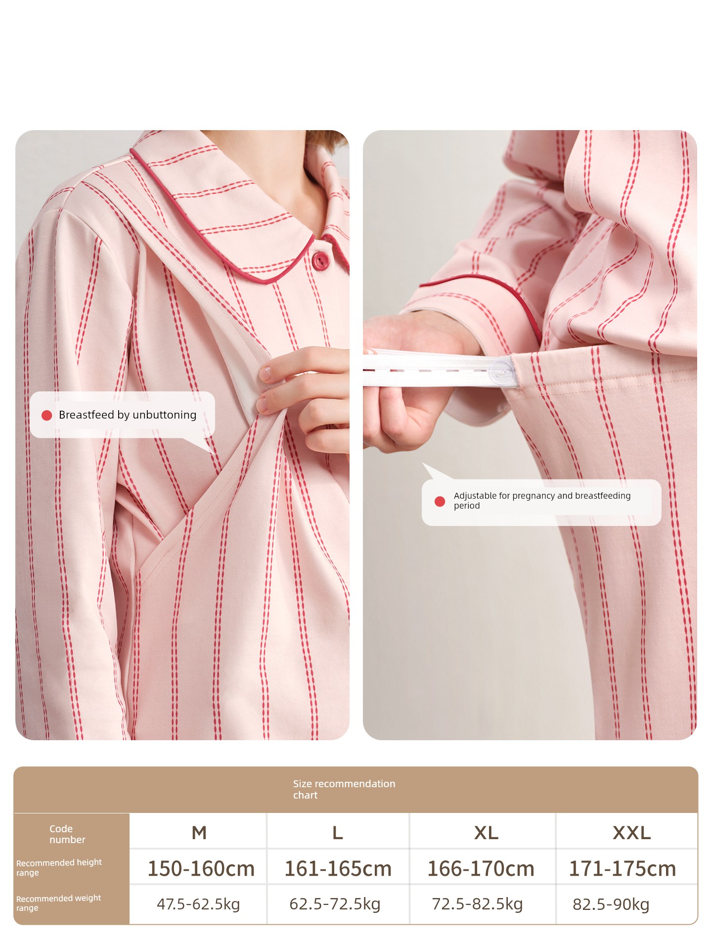 Yatemo & Crayon Shin-Chan Collaboration Cardigan Maternity Wear Autumn/Winter Nursing Pajamas for Pregnant and Postpartum Women Homewear — 4