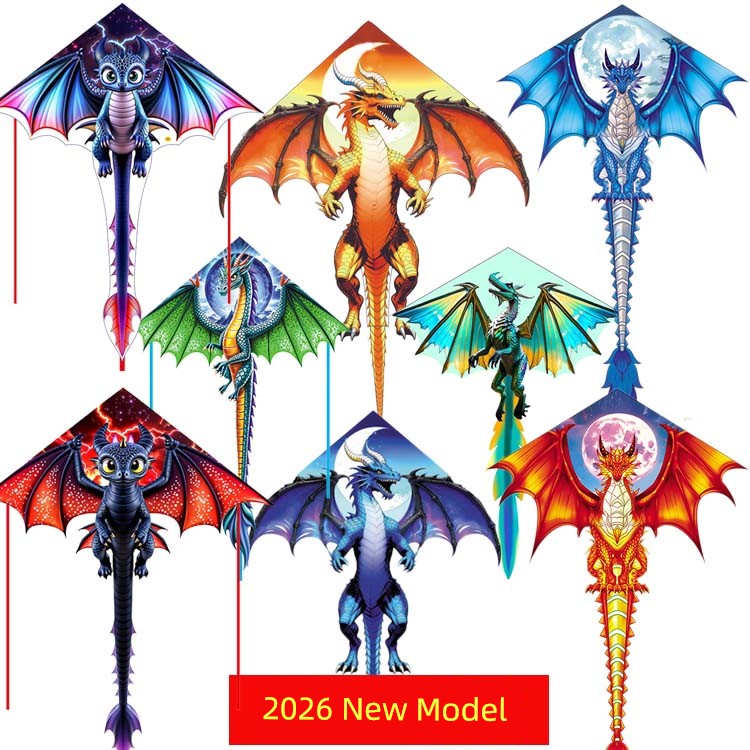 2026 New Style Personalized Kite Pterosaur Ice Dragon Flame Dragon Internet Celebrity Model Easy to Fly and Popular for Sale