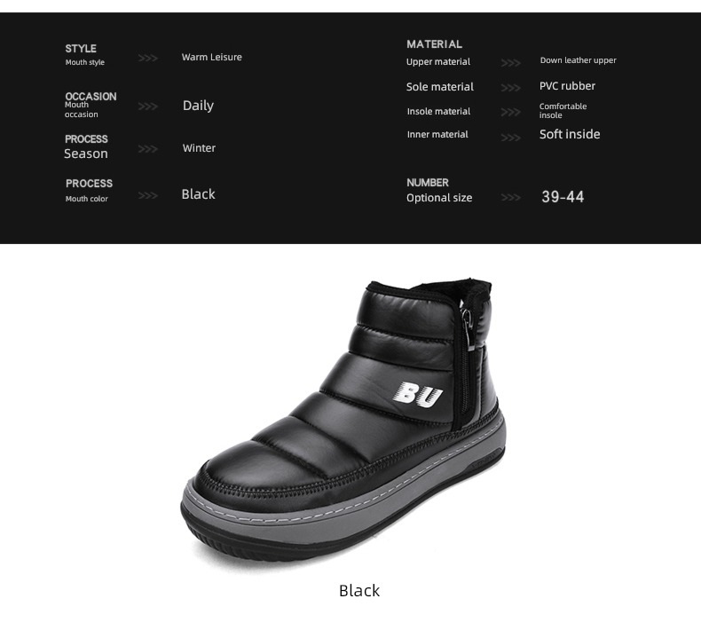 Low Gang Kick on Plush thickening keep warm Snow boots
