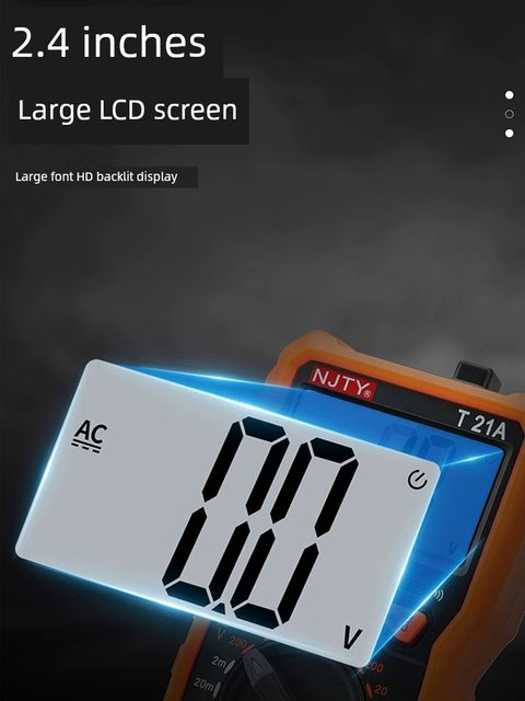 Tianyu T21E intelligent digital multimeter high-precision fully automatic multifunctional small mini multimeter anti-burn