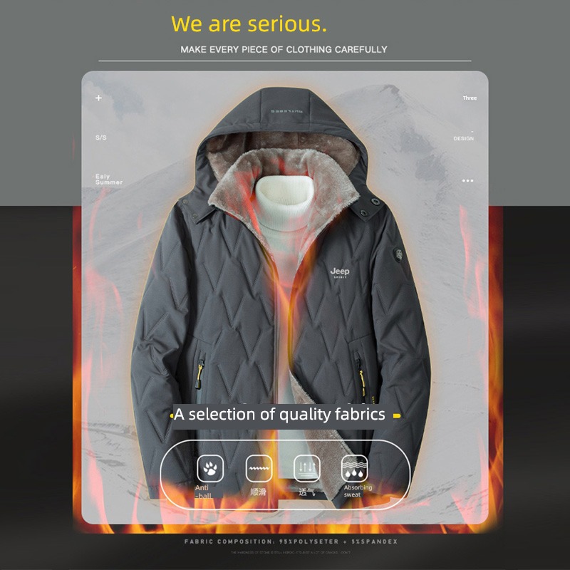 JEEP Autumn and winter thickening Big size keep warm man Cotton