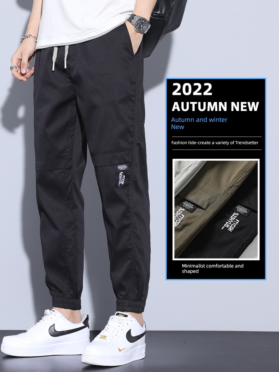 easy Tie one's feet motion Chaopai work clothes winter Casual pants
