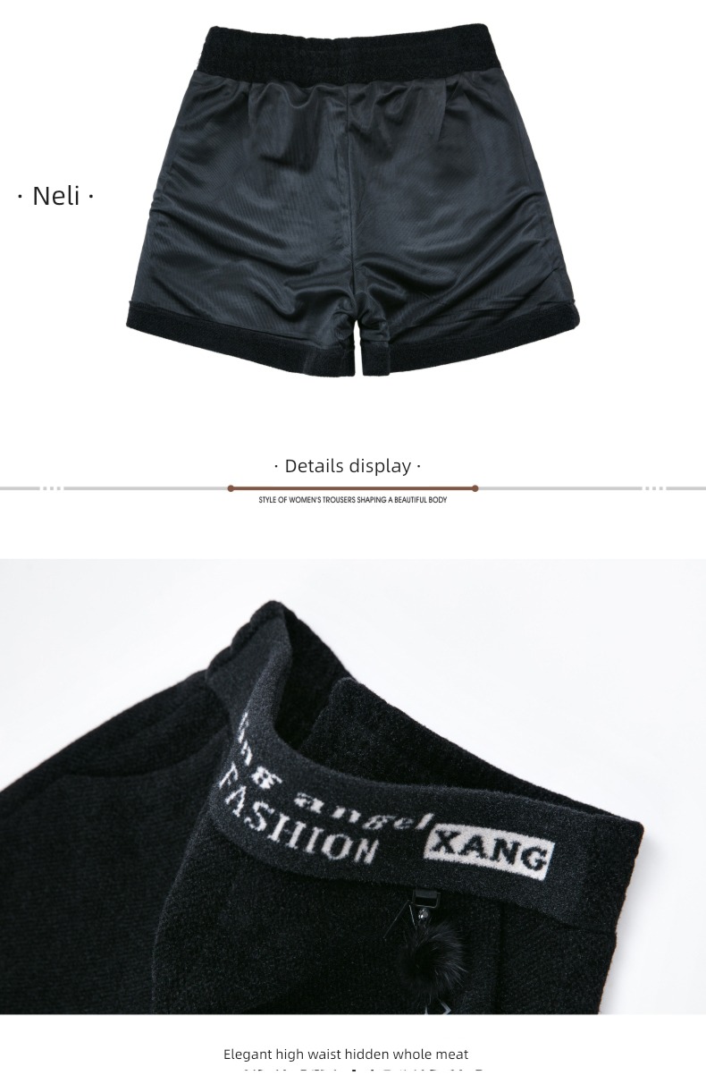 chenille  Autumn and winter High waist A word leisure time shorts