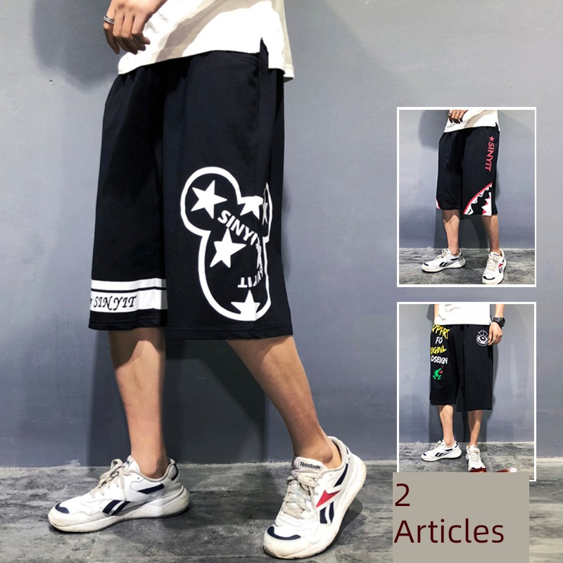 tide Thin money Straight cylinder Big size pure cotton motion leisure time shorts