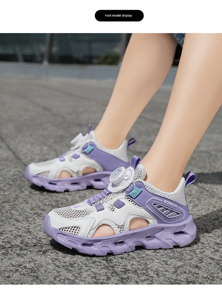 Babudou Kidsren's River-Tracing Shoes, Outdoor Sports Sandals, Girls' Summer New Style Water-Wading Slip-On Beach Shoes — 12