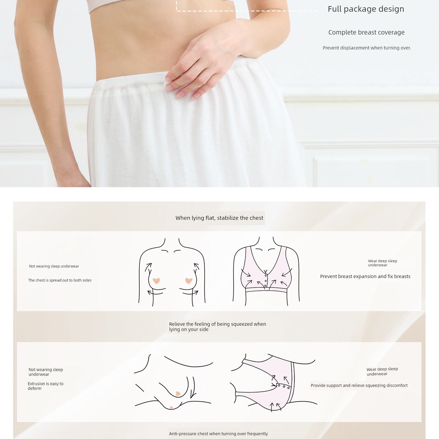 Domiamia Lightweight Front-Opening Nursing Bra, Thin and Breathable, Anti-Sagging, Night-Use Postpartum Bra for Pregnant Women — 17