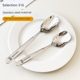 316 stainless steel square head spoon long handle spoon rice spoon large soup spoon thick coffee stirring spoon children's spoon