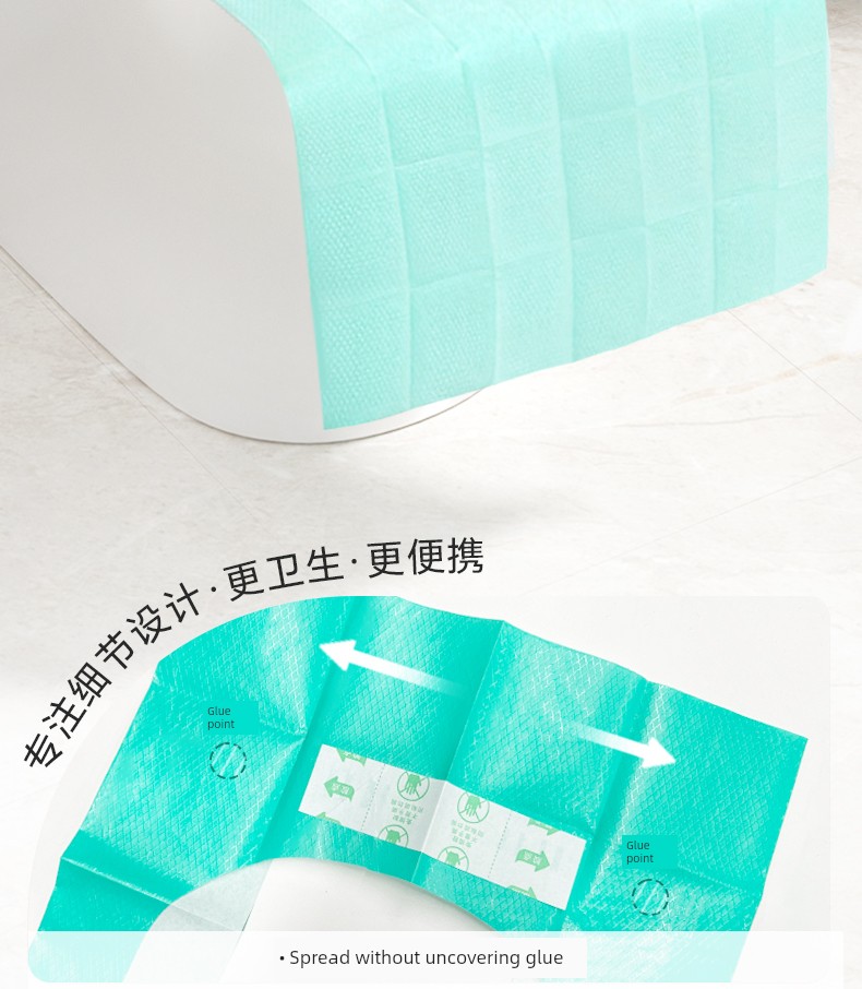 Disposable Toilet Seat Covers Individually Packaged for Pregnant Women, Hotels, Travel, and Portable Use Without Adhesive Removal — 2
