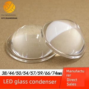 LED Glass Condenser Lens 30 38 44 50 52 54 57 66 23Mmled Flat Convex Lens Condenser
