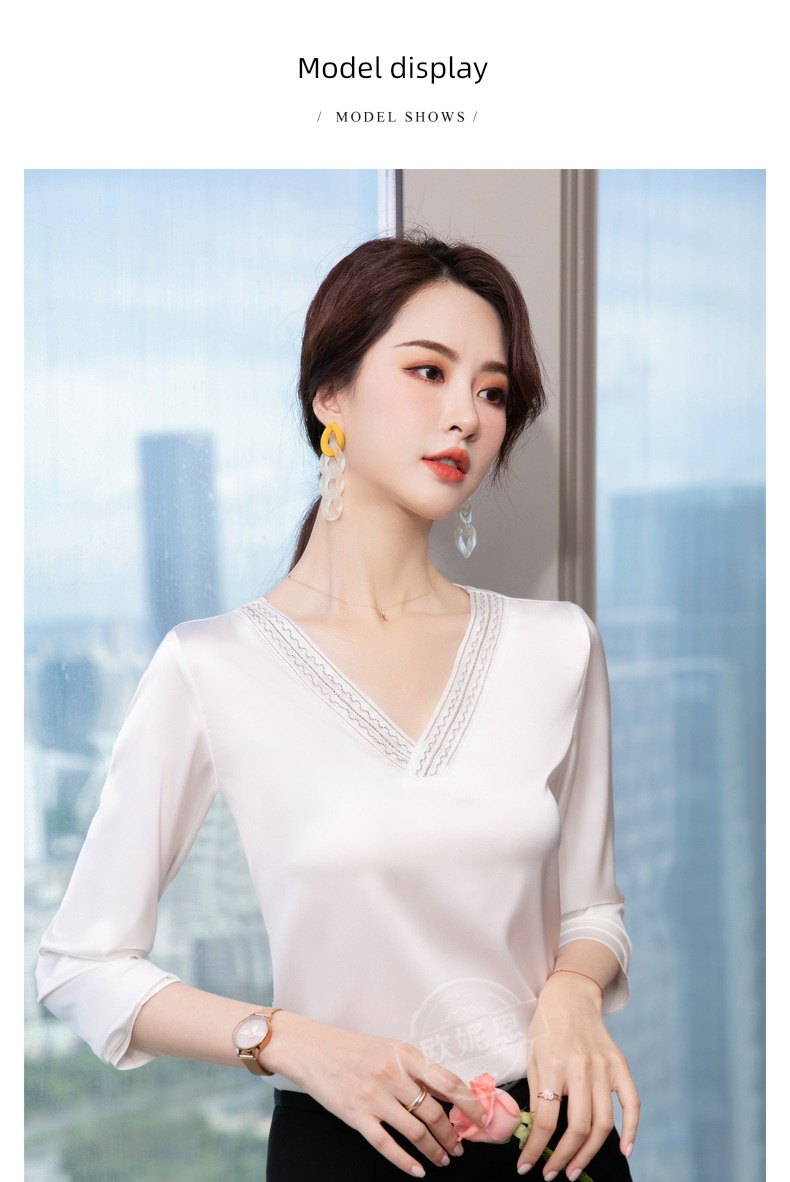 Satin shirt Self-cultivation Condom jacket Long sleeve silk