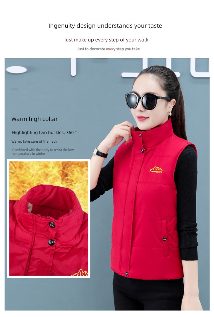 Woodpecker leisure time keep warm Wear out Down cotton Vest