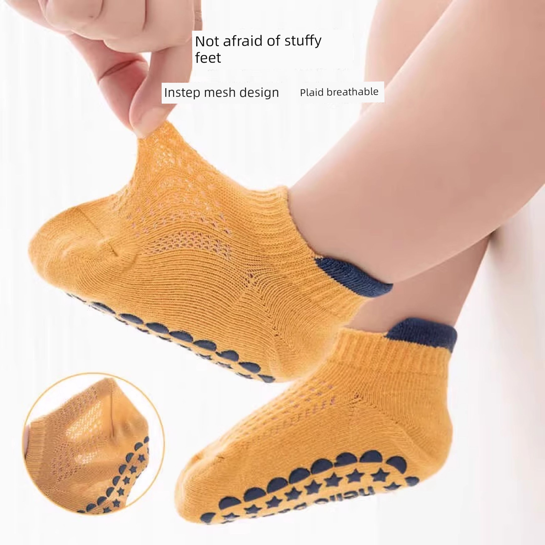 Floor Socks, Baby Socks, Summer Thin Non-Slip Socks, Anti-Cold Toddler Socks, Children's Socks, Pure Cotton Class a Crawling Socks — 3