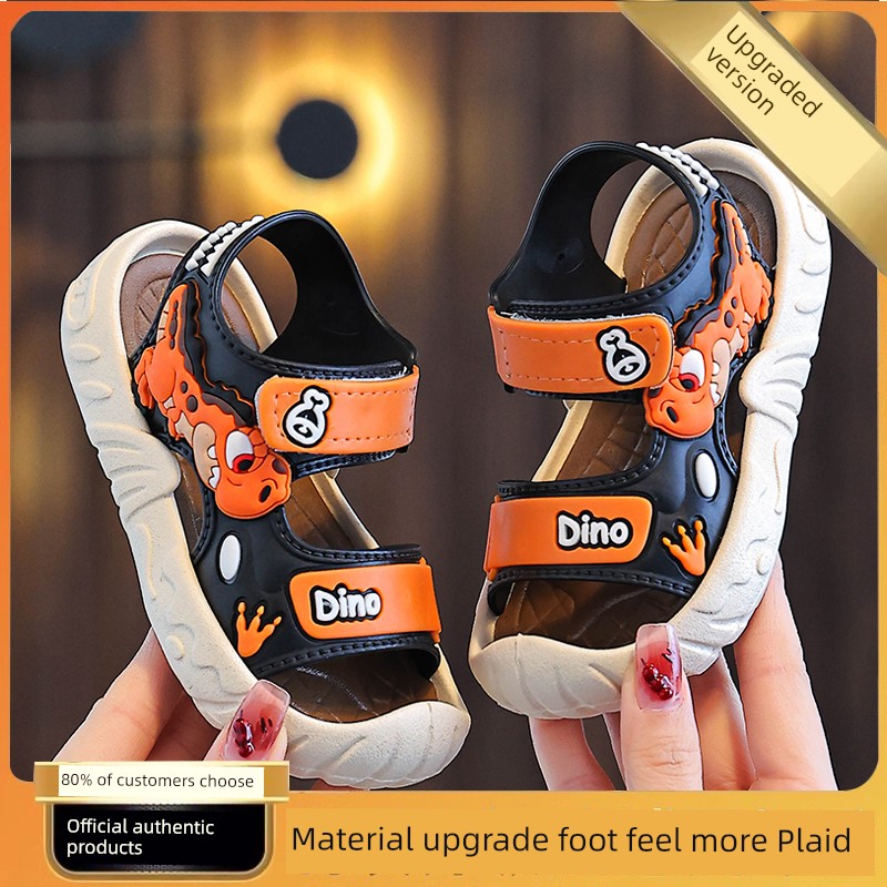 2026 New Boys' Sandals, Summer Style Kidsren's Sports Sandals, Medium and Large Kidsren's Boys' Outdoor Non-Slip Beach Shoes — 2
