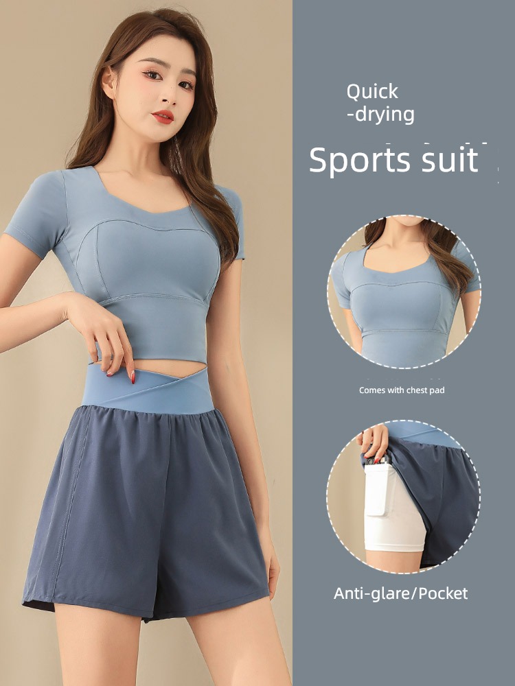 Yoga clothes gym quick-drying jacket Sports suit