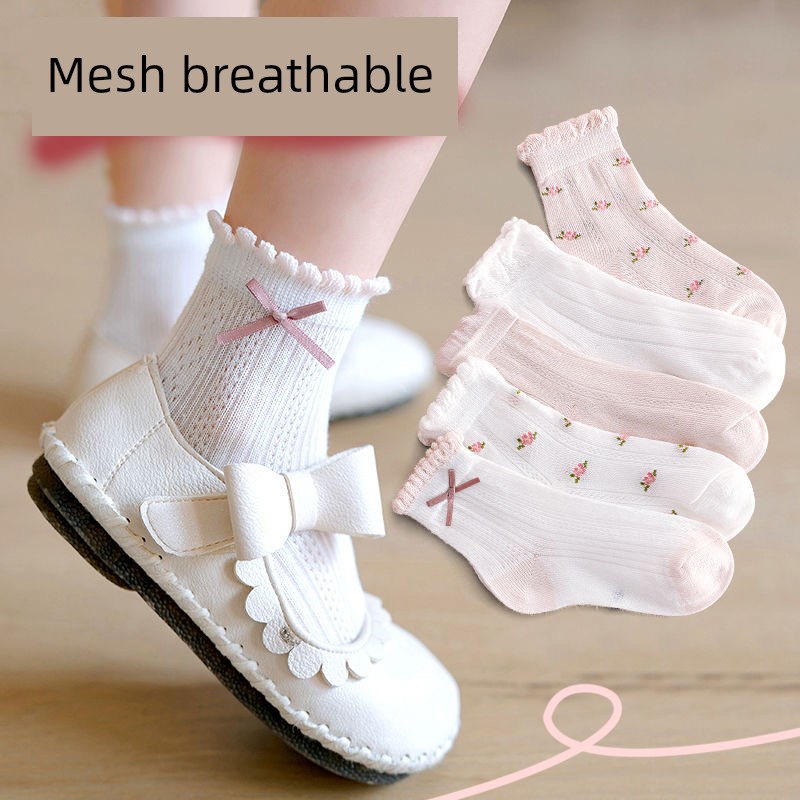 Girls' Socks Summer Thin Mesh Breathable Children's Short Socks Girls Summer Cartoon Cute Princess Versatile Socks — 3