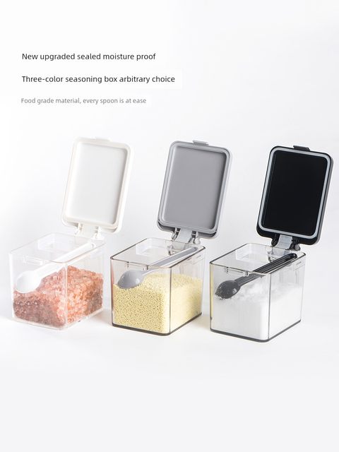 Japanese asvel seasoning box high-end new moisture-proof seasoning tank Home kitchen seasoning bottle salt jar storage box