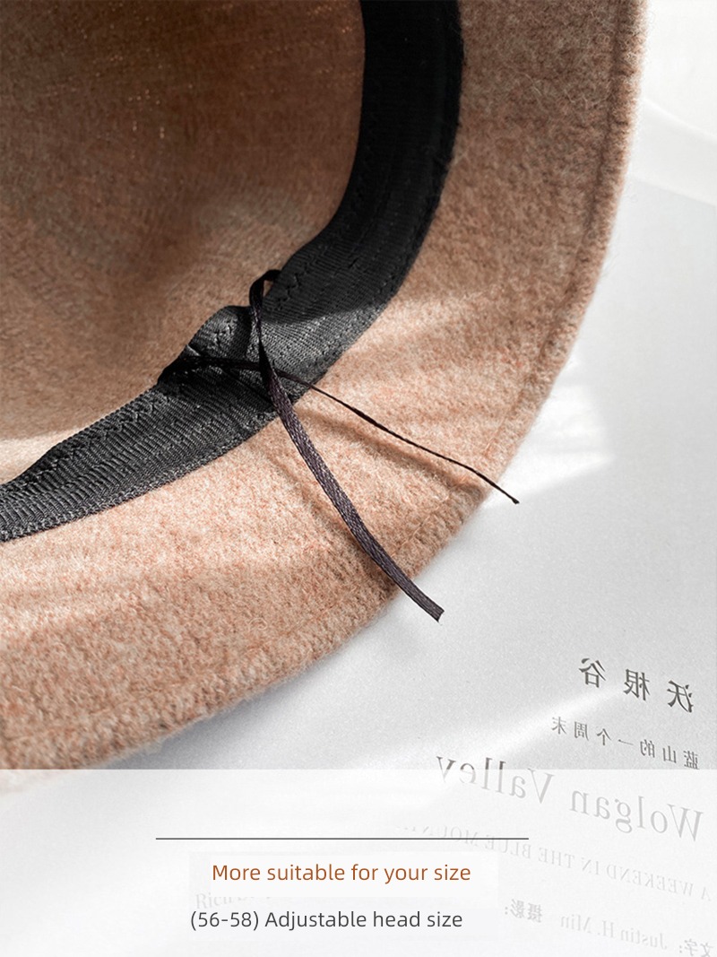 solar system female fashion Wool Autumn and winter Solid color Fisherman hat