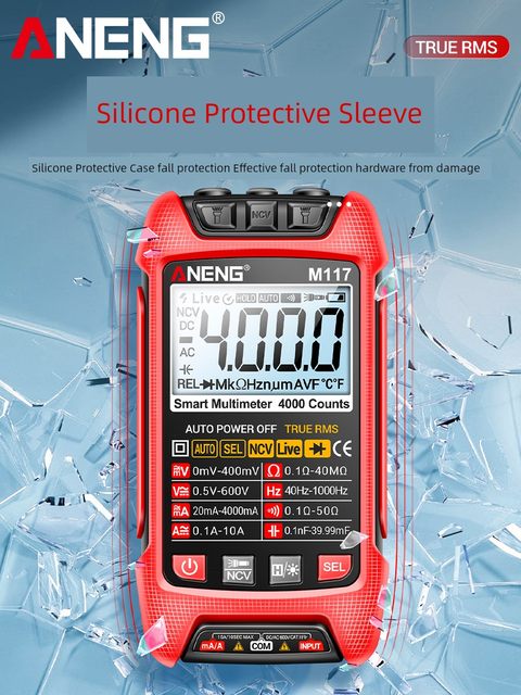 Intelligent anti-burn multimeter digital high-precision electrician special multifunctional digital display voltage and capacitor universal meter