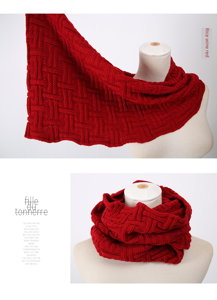 winter Condom female Versatile thickening black Knitting wool