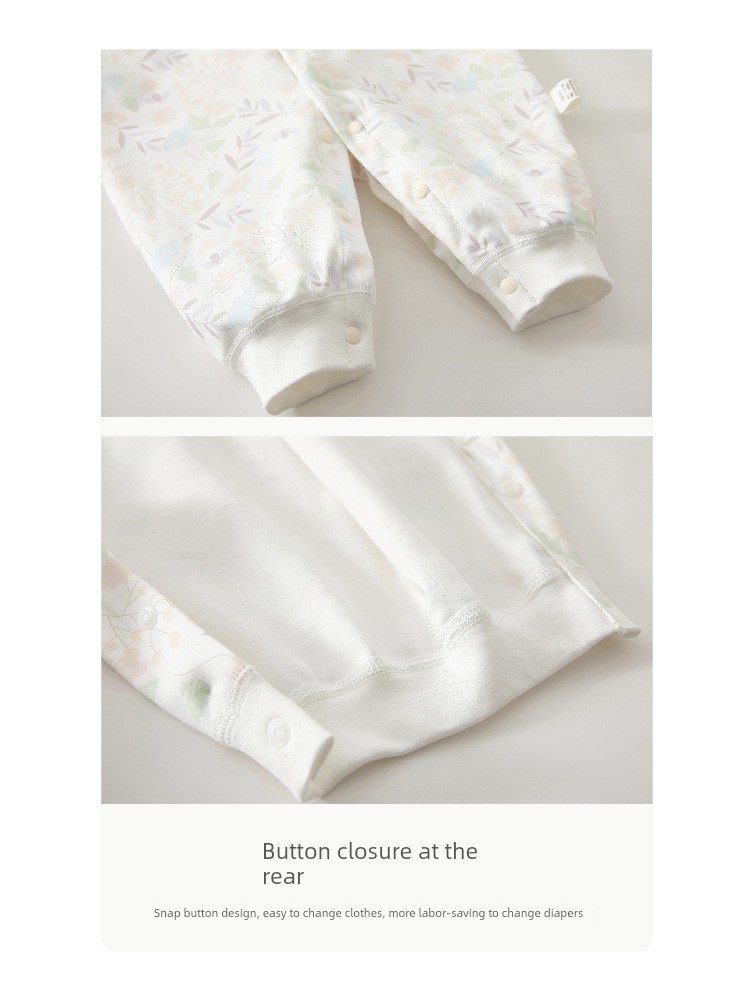 Newborn Baby Jumpsuit, Spring and Autumn Infant Clothing, Pure Cotton Base Pajamas, Unisex Baby Romper Crawling Suit — 17