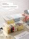 Transparent acrylic mask box flip storage box home internet celebrity cosmetics dustproof storage box large capacity with cover