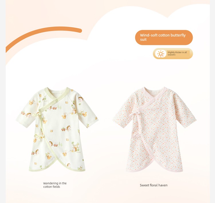 Purcotton Double-Layer Gauze Spring & Fall Winter Rompers — 31