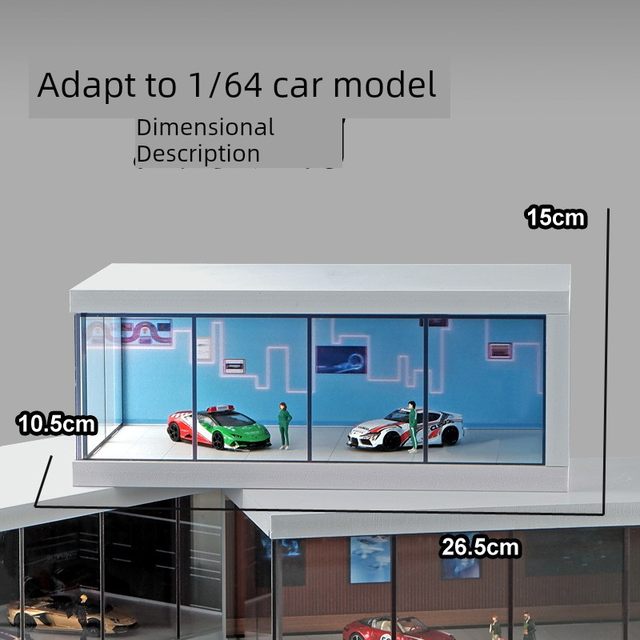1 64 simulation alloy car model display hall garage scene high-transparent acrylic lighted parking lot model display stand