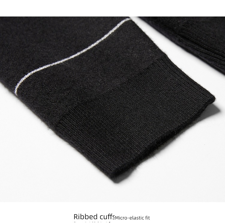 HLA Round neck Pinstripe soft Long sleeve Sweater