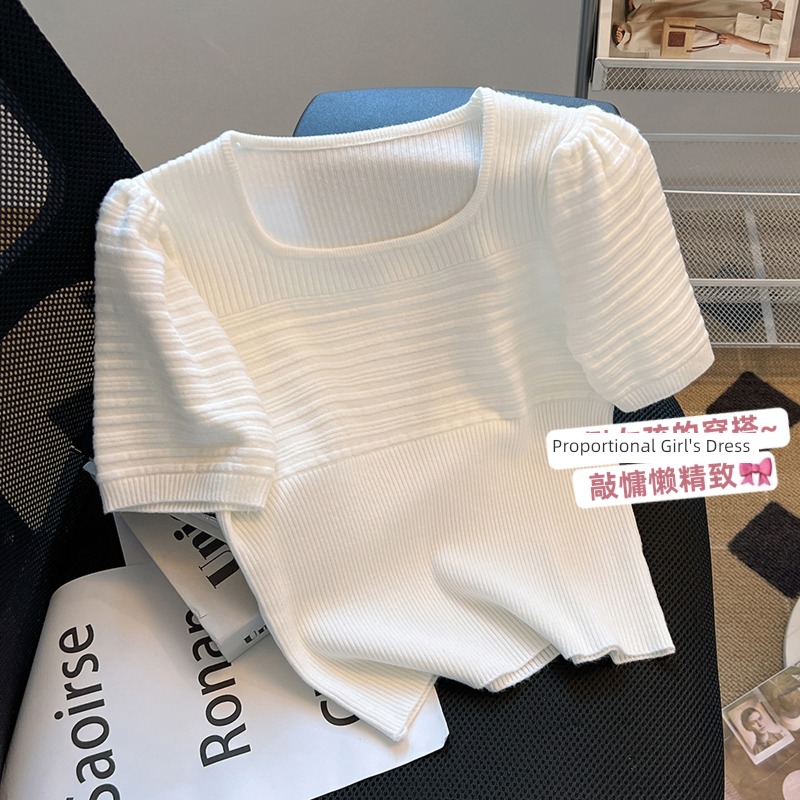 major suit foreign trade Export square neck Short sleeve Orphan Sample clothes